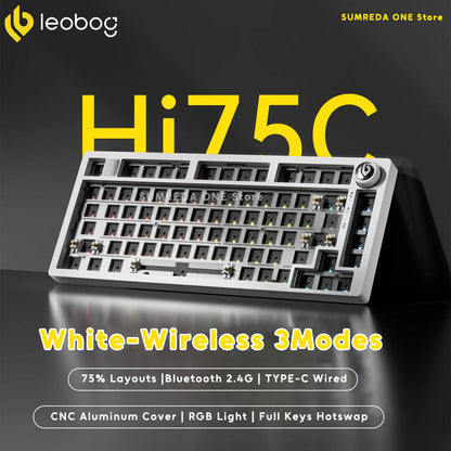 Leobog Hi75C Hi75 Hi75C Pro Aluminum Wireless Custom Mechanical Keyboard Kit Gaming Bluetooth 2.4G Wired Hotswap Gamer Keyboard