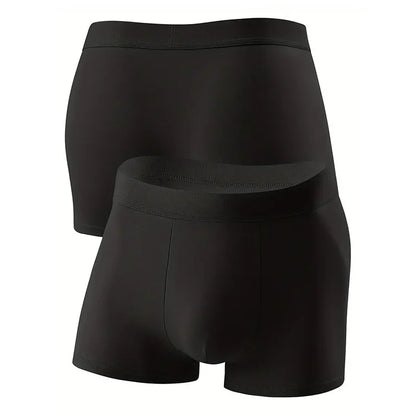 3-Piece Set Of Men's Black Sexy Boxer Shorts, Soft And Breathable Casual Underwear, Men's Comfortable Boxer Shorts