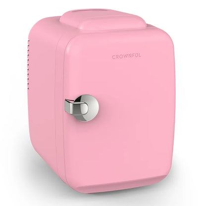 Crownful 4L Mini Fridge 110V 220V Beauty Makeup Skincare Refrigerator AC/DC Heated Cooling Beauty Refrigerator Car Mini Fridge