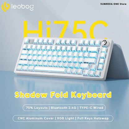 Leobog Hi75C Hi75 Hi75C Pro Aluminum Wireless Custom Mechanical Keyboard Kit Gaming Bluetooth 2.4G Wired Hotswap Gamer Keyboard