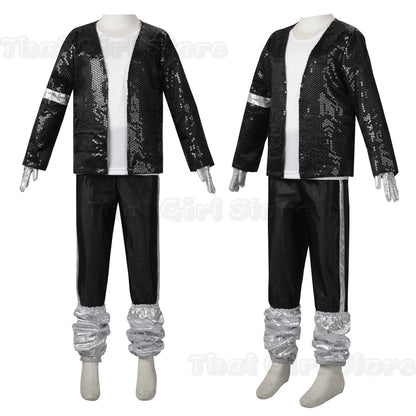 Halloween Coplay outfit for Show Performance Party Michael Jackson Celebrity Birthday Carnival Billie Jean Pop Star MJ costume
