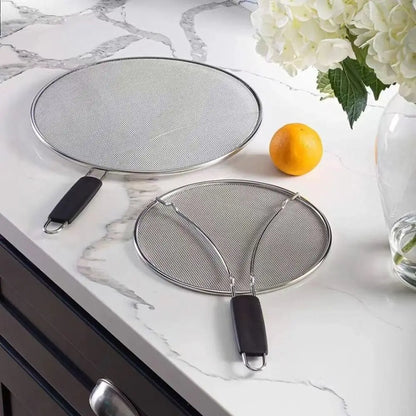 Stainless Steel Grease Splatter Screen Durable Kitchen Tools Anti Splatter Guard Oil Net Cooking Frying Splash Cover