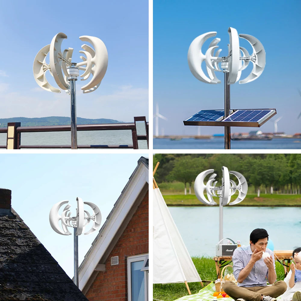 3000W Wind Turbie Generator 12V 24V 48V With Free MPPT Controller PV Solar Panel Off Grid System Free Energy 220V For Home
