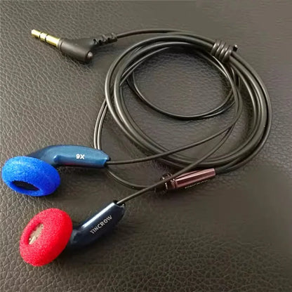 YINCROW X6 3.5mm In-ear Earphones Flat Head Earbuds Professional Fever HIFI Earphone PK PK1 MX985