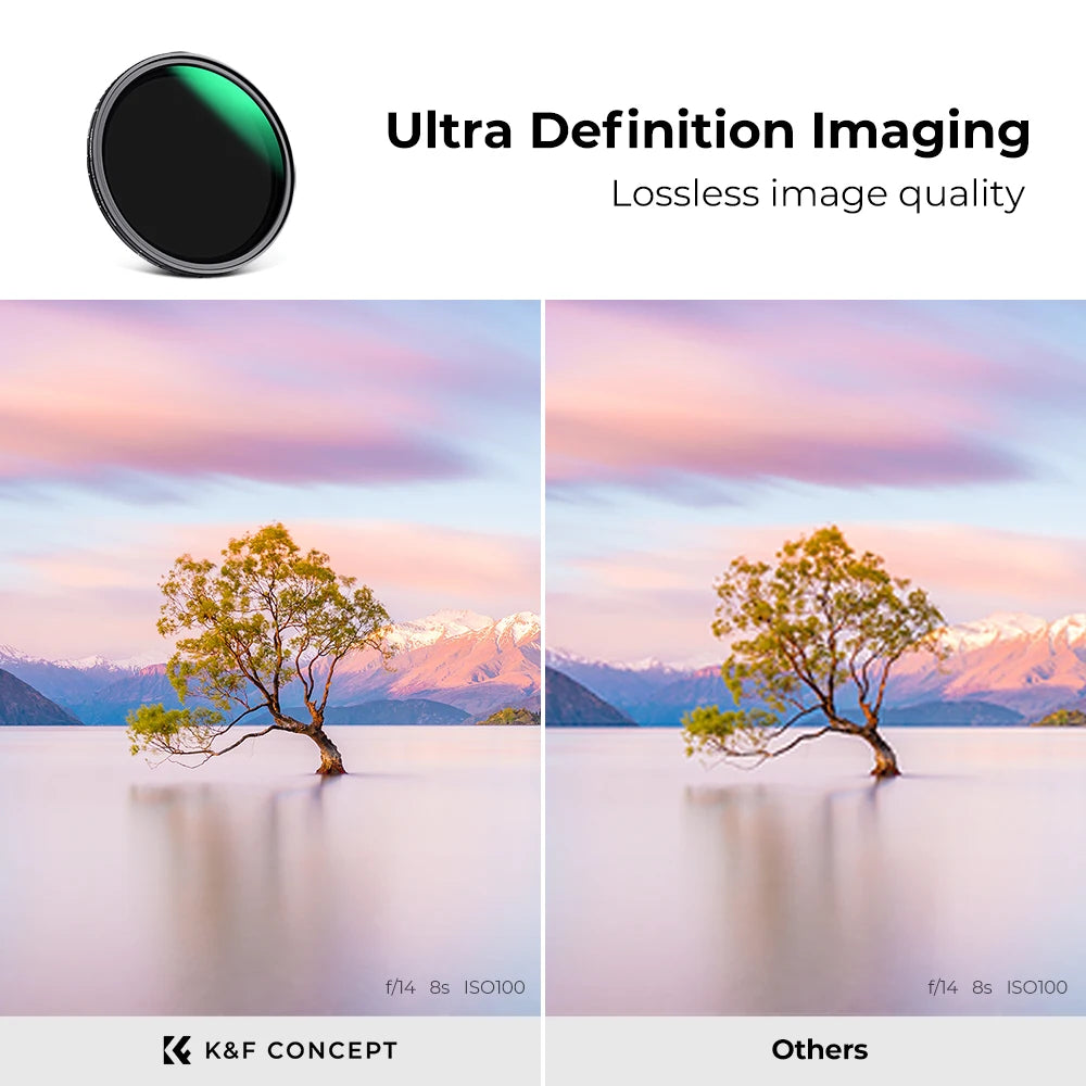 K&F CONCEPT Magnetic Variable ND Lens Filter 49mm-82mm ND8-ND128 Adjustable Neutral Density Filter with 28 Multi-Layer Coatings