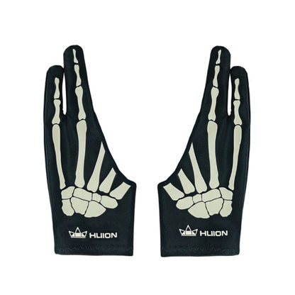 Huion Skeleton Glove Two- Finger Anti-fouling Artist Glove Flexible and Comfortable Drawing Glove