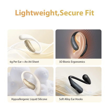 1MORE S11 Open-Ear Wireless Earphones Ultra-Thin Design Ear-Hook Earbuds Bluetooth V6.0 IPX5 28H Playtime