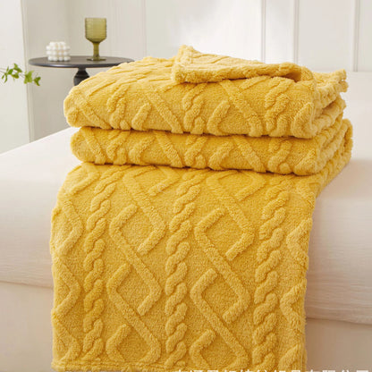 New Winter Coral Fleece Blankets Home Cozy Office Sofa Blanket Warm Nap Throw Blanket Travel Textile Fleece Thick Warm Blankets