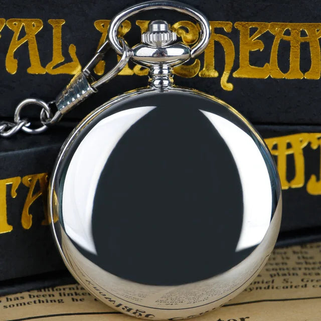 Luxury Gold Quartz Pocket Watch Gift Box Set For Family Fashion Casual Necklace Pendant Unisex Pocket&Fob Chain Watches with Box