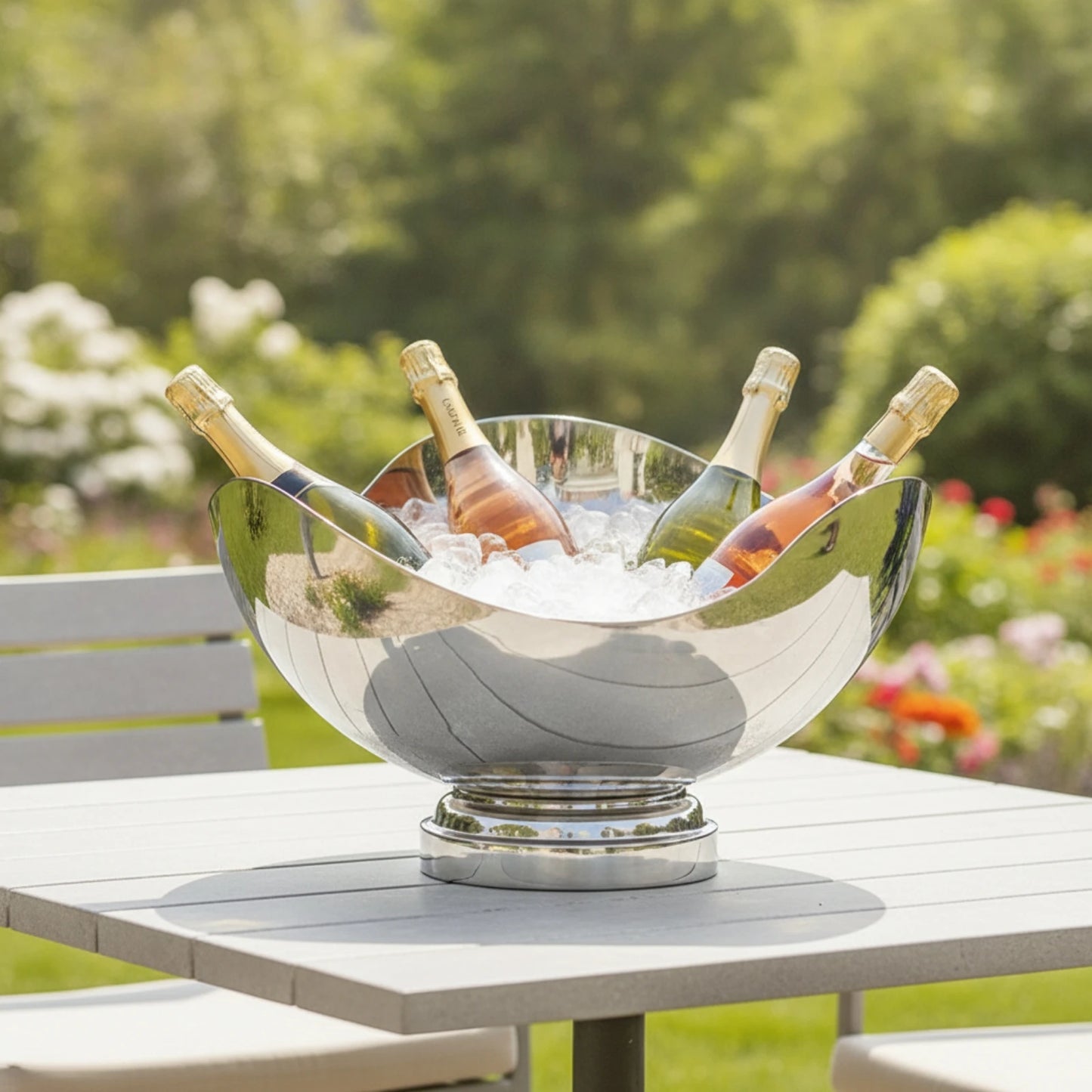 Champagne Bowl Irregular Wine Chiller Bowl Wine Cooler Container Large-Capacity Champagne Container Stylish for Hosts, Parties