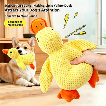 1/3pcs Yellow Duck Dog Toy Chew Resistant Interactive Pet Plush Toy with Quacking Sound For Aggressive Dog Grinding Teeth