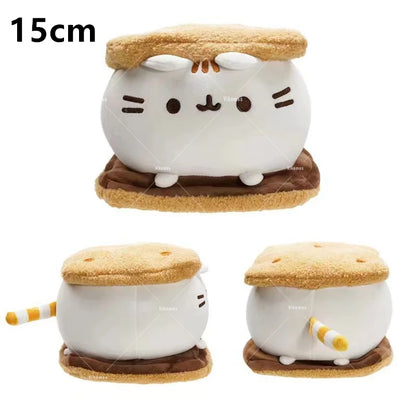The Pusheen Cat Balloons Birthday Decoration Party Supplies Cartoon Grey Pet Fat Cat Theme Banner Backdrop Cake Topper Sticker