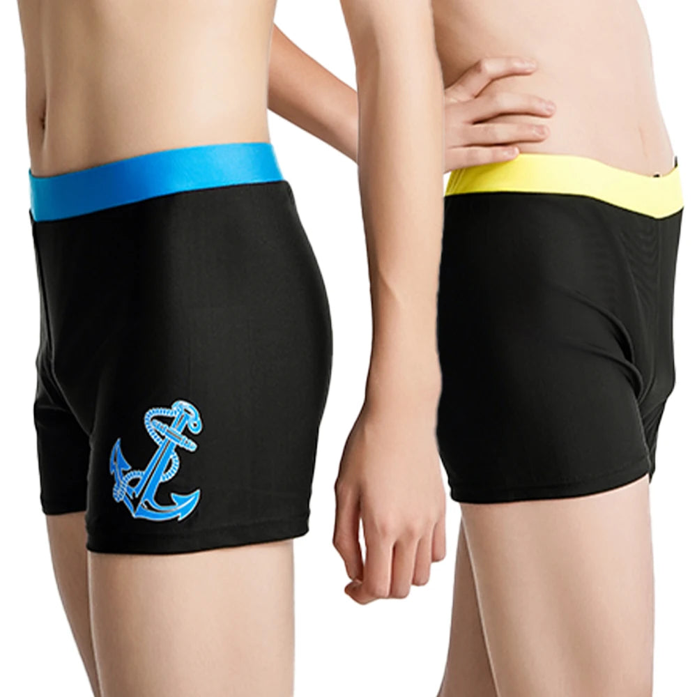 Boys Swim Trunks Kids Casual Beach Shorts Pants Dolphin Coconut Tree Print Vacation Swimwear Summer Child Bathing Suit 23-55kg