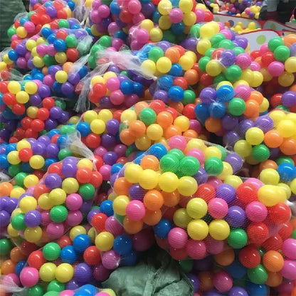 100PCS Colorful Ball Pit Balls Soft Plastic Ocean Balls Indoor Outdoor Play Tent Playhouse Baby Eco-Friendly Stress Air Ball Toy