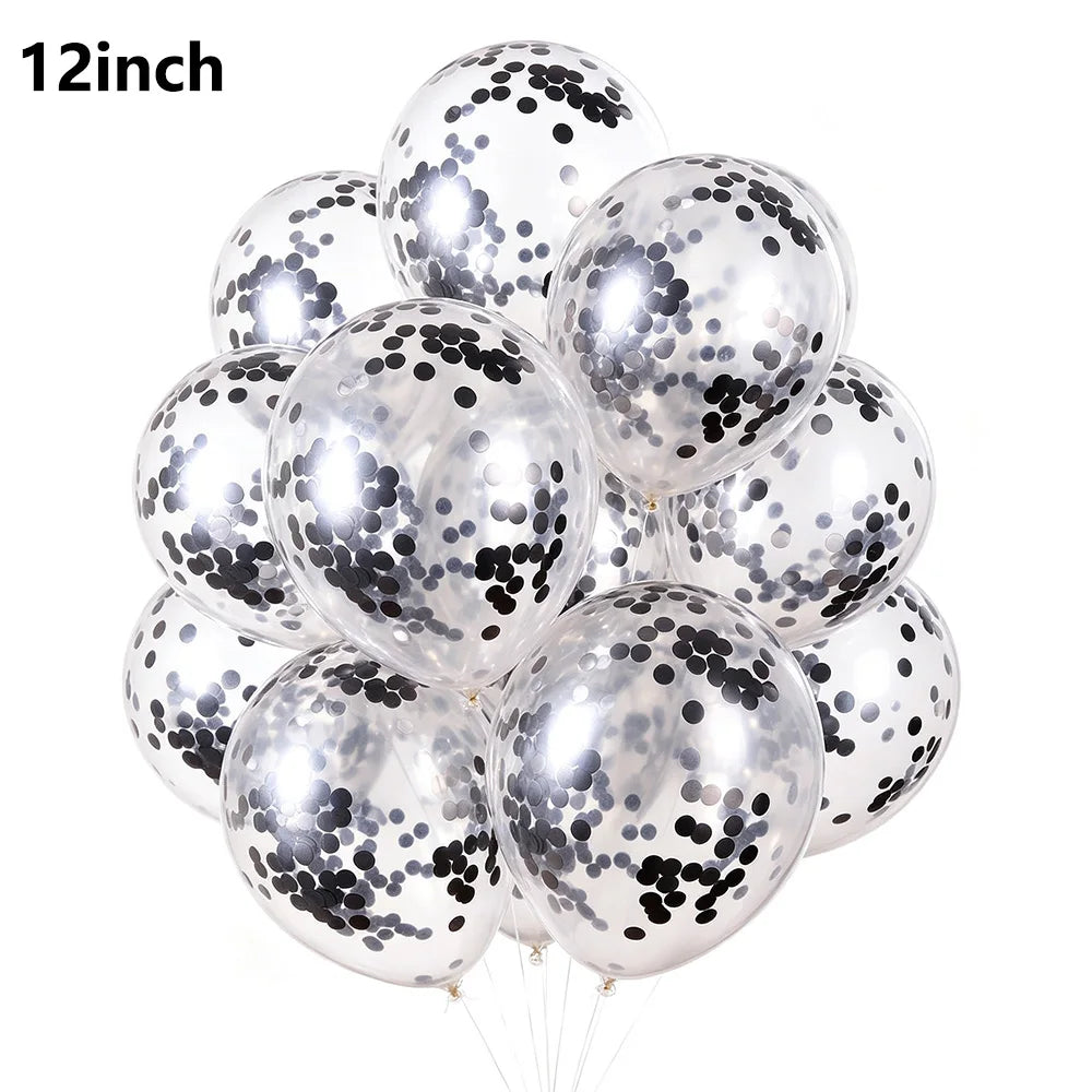 Halloween Black Orange White Latex Balloon Confetti Balloons Bouquet for Birthday Trick or Treat Halloween 2026 Home Decorations