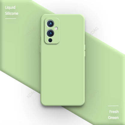 Square Liquid Silicone for OnePlus One Plus 7 7T 8 8T 9 Pro 9R 9RT T 10R Ace Nord N20 Original Soft Camera Protective Back Cover