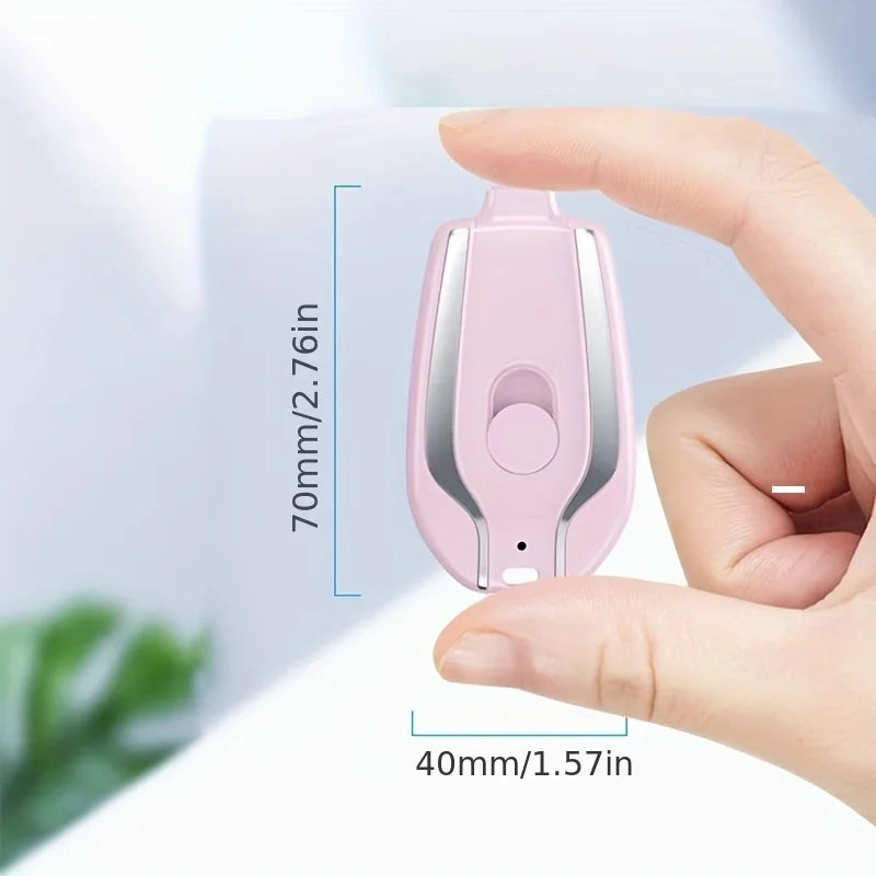 2000mAH Mini Keychain Power Bank Emergency Portable Charger Compatible with iPhone11 12 13 14 , Samsung, Xiaomi Small Power Bank
