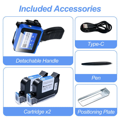Mini Detachable Handheld Inkjet Printer 12.7MM Portable Compact Printing Device for On-the-Go Label Printing Needs