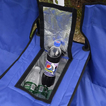 Camping Furnishings Folding Camping Outdoor Picnic Double Chair with Umbrella Table Cooler Beach New