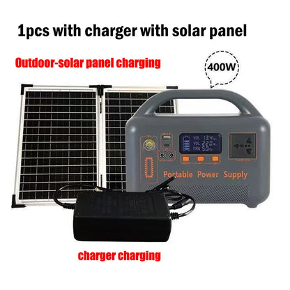 500W 220V Portable Power Station Solar Generator 461Wh 36Ah LiFePO4 Battery Power Bank for Outdoor Camping RV Emergency Energy