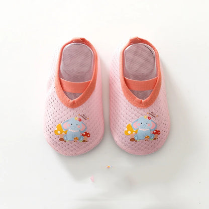 Baby Floor Shoes Casual Toddler Soft Sole Sock First Walker Anti-slip Cartoon Home Floor Indoor Shoes For Girls Boys Summer Mesh