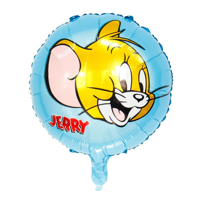 Cartoon T-Tom And J-Jerry Party Decorations Banner Latex Foil Balloons Cake Topper Birthday Movie Show Party Supplies Set Favor