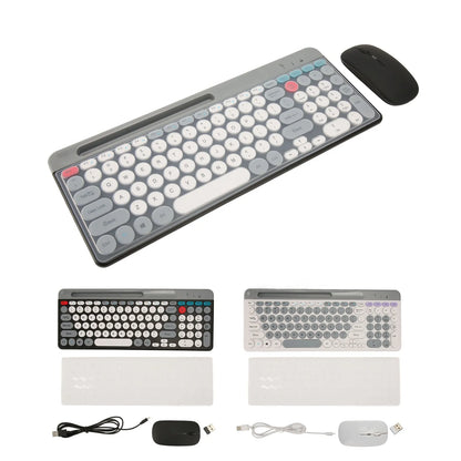 【New】Wireless Keyboard Mouse Set Rechargeable Retro  2.4G Wireless Bluetooth Keyboard Mouse Set Wireless PC Keyboard Mouse Set