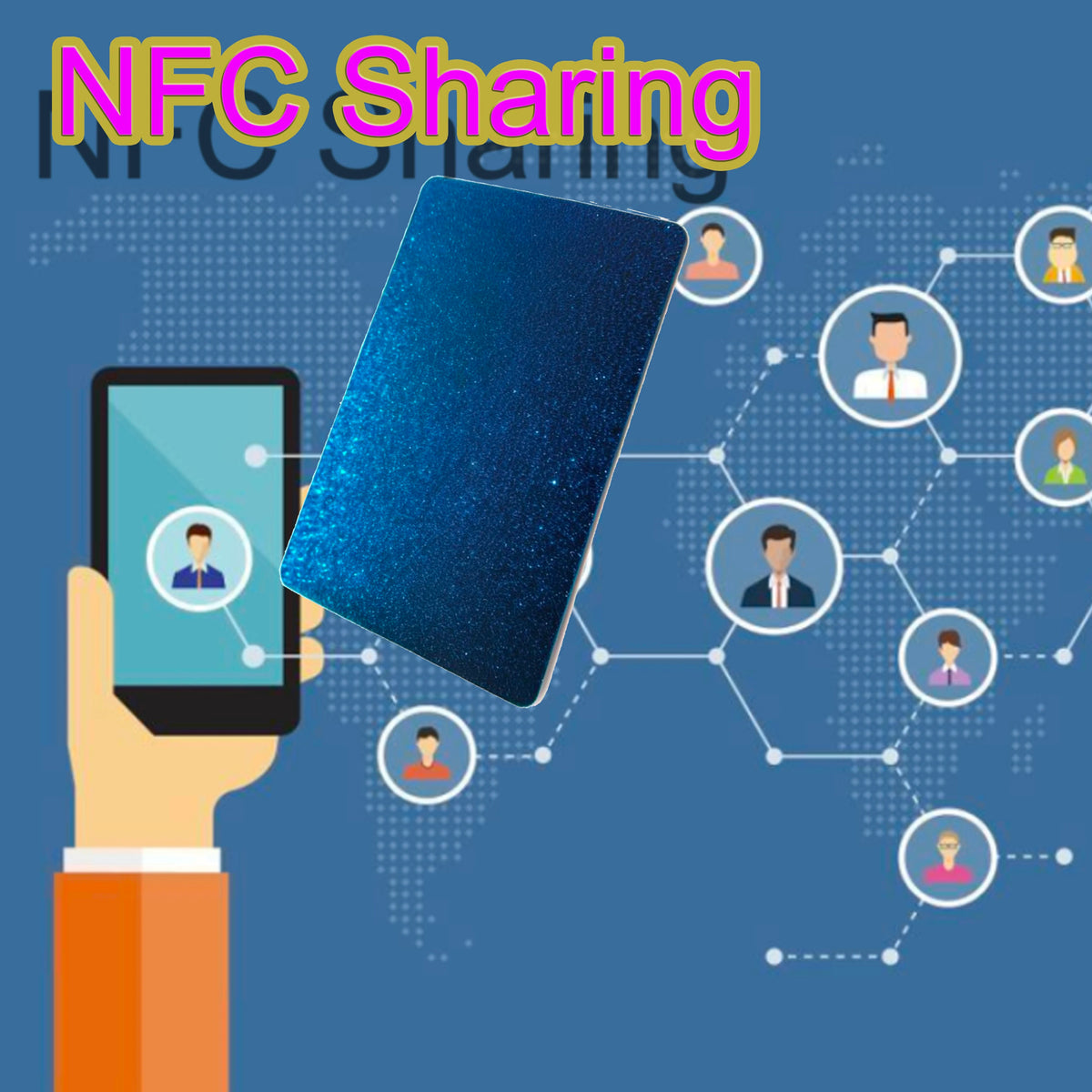 1Piece Digital Business Card Social Share NFC Carbon Fiber Smart NFC Card Business Card Fast Reading Ntag 215 Blank NFC Card