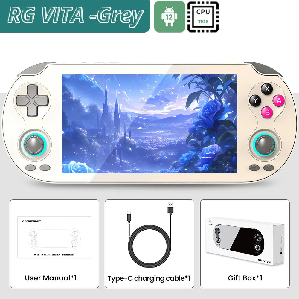Anbernic RG VITA & RG VITA Pro 64 Bit Handheld Game Console Android Large-angle 3D Hall Joystick 5000 mAh Video Game Player