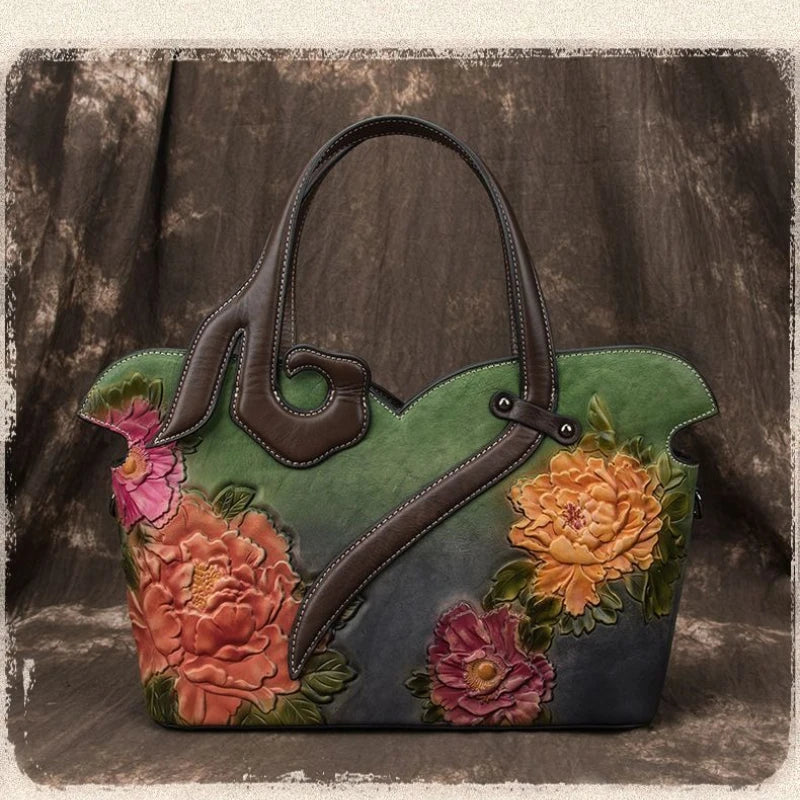 New Retro Leather Bag Cowhide Genuine Leather Handbags Women Crossbody Bag Single-shoulder Bags Fashion Big Capacity Package