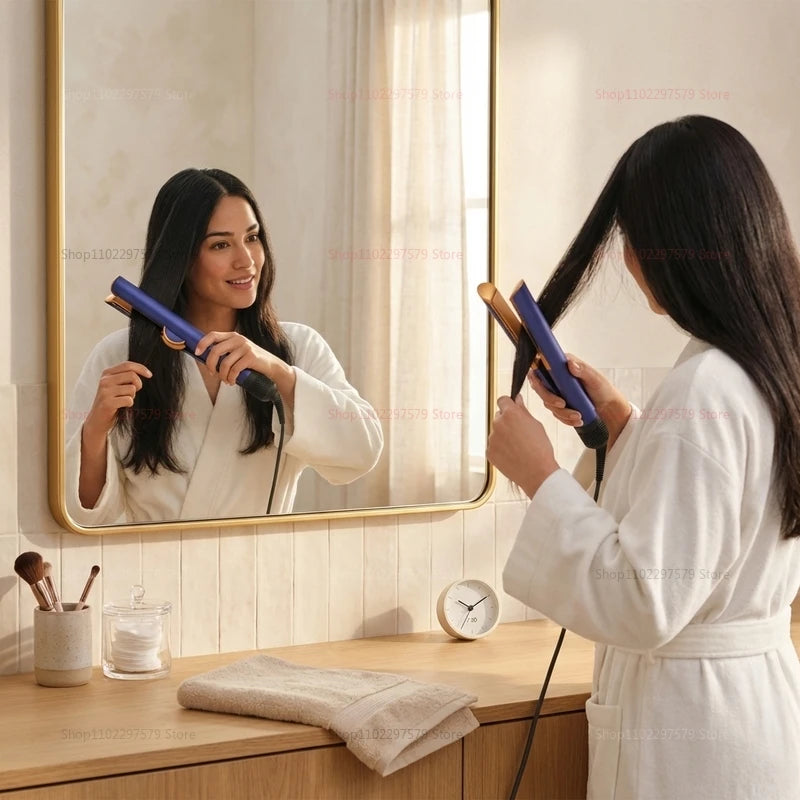 Two-in-one hair dryer and ion straightener-compact and lightweight,providing quick styling.Suitable for both home use and travel