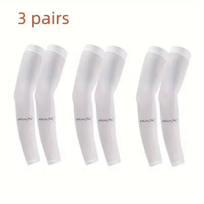 3Pairs Breathable Sun Protection Sleeves UV Protective Gear for Outdoor Adventures Sports And Driving