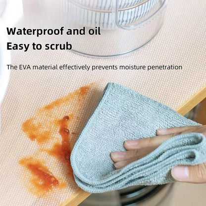 Water Drop Pattern Kitchen Cabinet Liner Eva Waterproof Refrigerator Mat Placemat Non-Sticky Easy to Clean Drawer Liner Moisture-Proof and Mildew-Proof