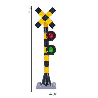 City Trains Railway Flexible Tracks Forked Straight Curved Rails Switch Kids DIY Building Block Bricks Track Toys For Children