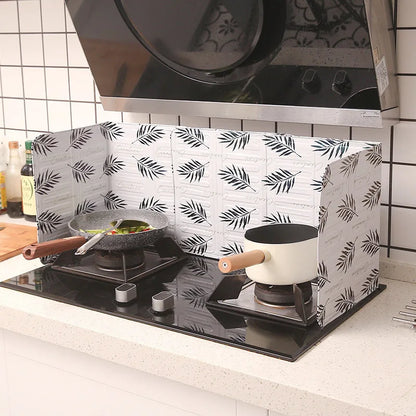 Anti-Splashing Stove Oil Baffle Plate Foldable Kitchen Oil Proof Shield Aluminum Foil Cooking Baffle Splash Guard Board Stove
