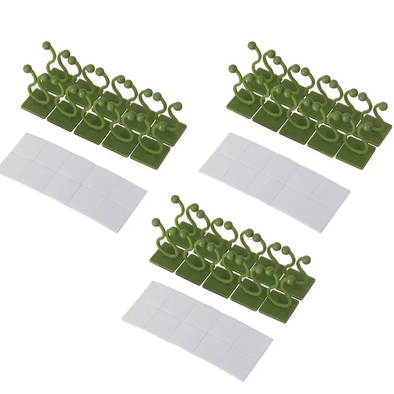 10/30/50pcs Home Garden Plant Climbing Wall Fixture Clips Rattan Vine Fixer Self-Adhesive Plant Climbing Wall Fixed Buckle Hook