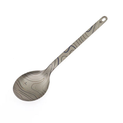Colourful Pattern Outdoor Camping Picnic Barbecue Tableware Titanium Fork Spoon Outdoor Camping Picnic Tableware