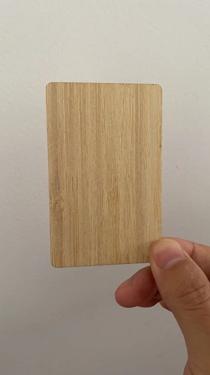 1pcs  12 colors wood 13.56mhz NFC Blank Bamboo black walnut cherry beech Wooden Membership Card NFC Contactless Business Card