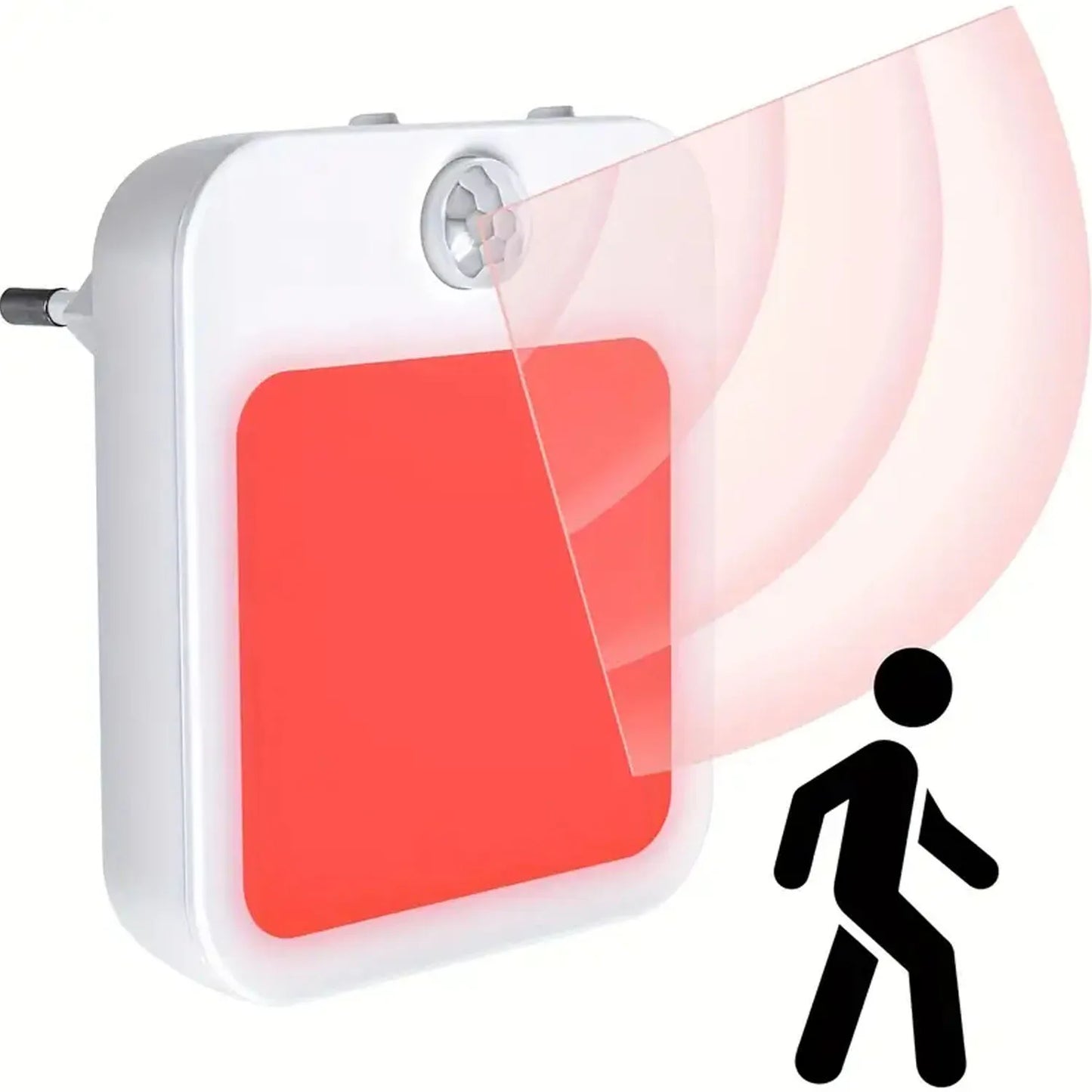 1pc Smart Night Light With Motion Sensor, Modern Red Lighting, Suitable For Bedroom, Bathroom, Kitchen And Living Room