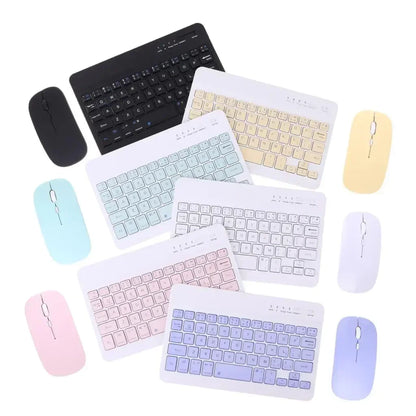 NEW Wireless Keyboard Mobile Phone Tablet Computer Bluetooth Keyboard Mouse 1Set