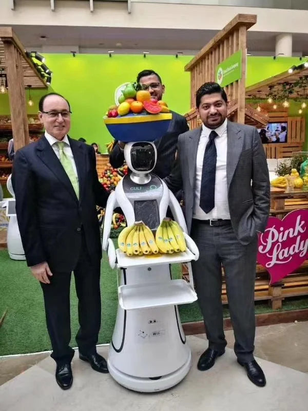 Design Plastic Restaurant Room Artificial Intelligent Meal Delivery Food Smart Humanoid Service Waiter Robot for Sale