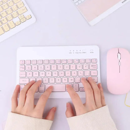 NEW Wireless Keyboard Mobile Phone Tablet Computer Bluetooth Keyboard Mouse 1Set