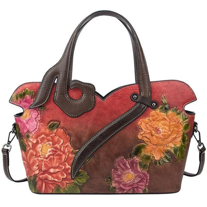 New Retro Leather Bag Cowhide Genuine Leather Handbags Women Crossbody Bag Single-shoulder Bags Fashion Big Capacity Package