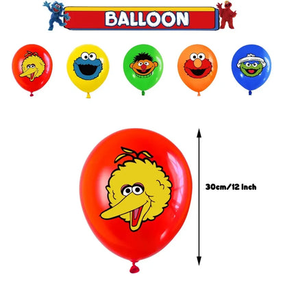 10pc The New Sesame Street 12Inch Latex Balloon Kids Birthday Party Decoration