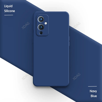 Square Liquid Silicone for OnePlus One Plus 7 7T 8 8T 9 Pro 9R 9RT T 10R Ace Nord N20 Original Soft Camera Protective Back Cover