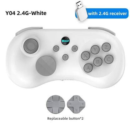 Y04 Game Controller 6-key Fighting Game Controller with Adjustable Height Hall Joystick Supporting PC/IOS/Switch/Android