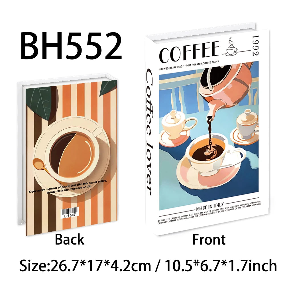 Luxury Fake Books Home Decoration Accessories for Living Room Fashion Fake Book Storage Box Simple Nordic Coffee Table Books