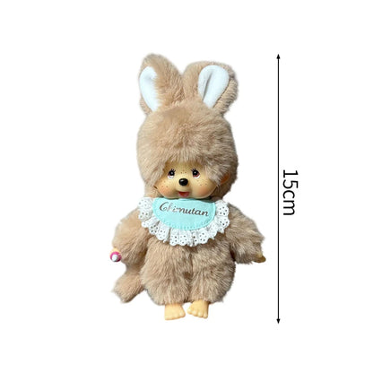 Monchhichi Plush Keychain Kawaii Monchichi Pendant Backpack Charms Cartoon Monchich Keyring Party Favor Gifts 키티 몬치치 モンチッチ