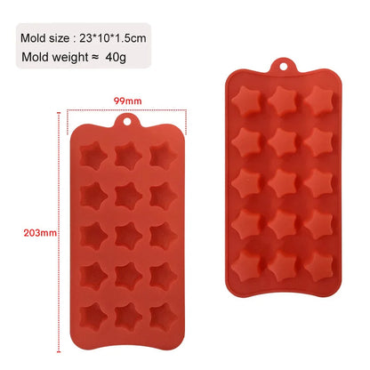 DIY five-pointed star silicone mold candy and chocolate mold clay and gypsum resin mold baking tools