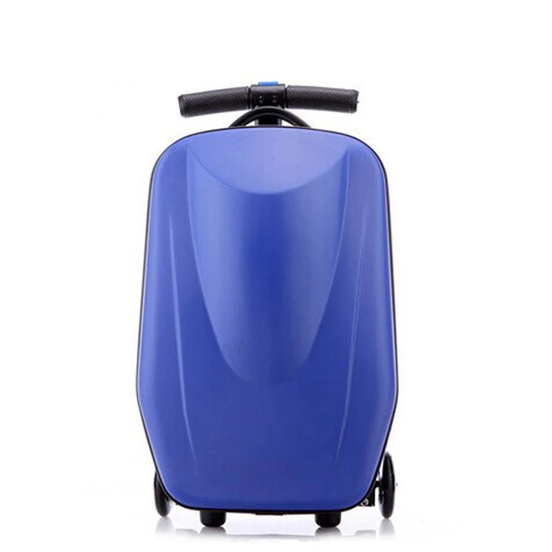 Adult Folding Business Trolley Case Design Cool Travel Suitcase Trip Cabin Skateboard Scooter Kids Riding Luggage Carrier Unisex